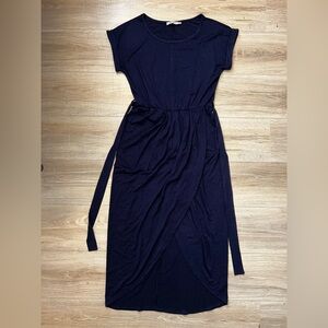 Amazon Navy Blue Slit Dress